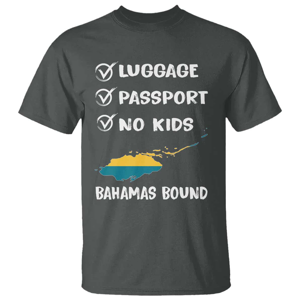Bahamas Vacation T Shirt Funny Tropical Island Summer Travel TS10 Dark Heather Print Your Wear