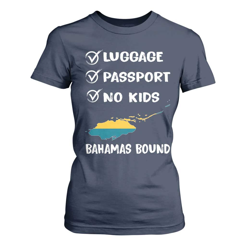 Bahamas Vacation T Shirt For Women Funny Tropical Island Summer Travel TS10 Navy Print Your Wear