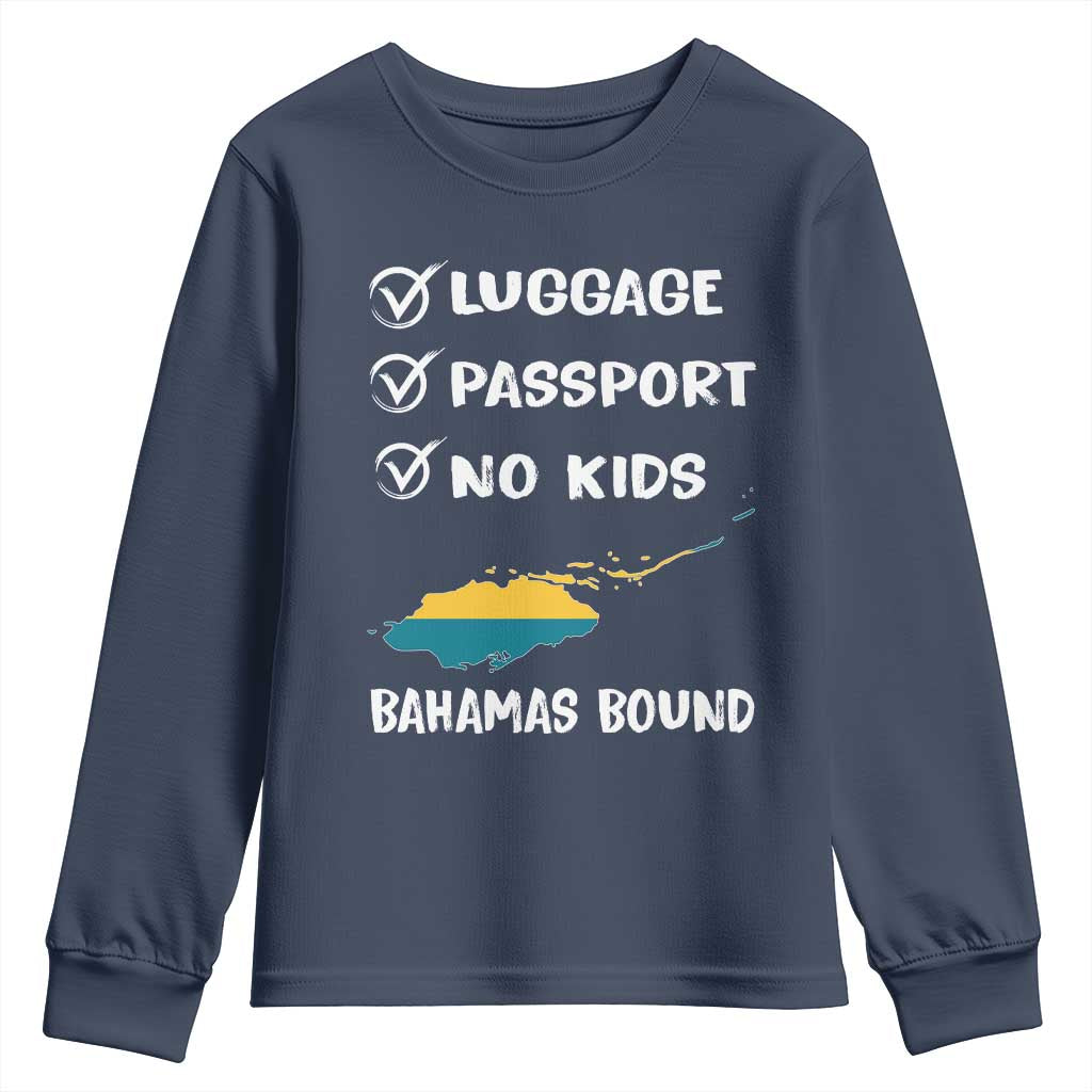 Bahamas Vacation Youth Sweatshirt Funny Tropical Island Summer Travel TS10 Navy Print Your Wear