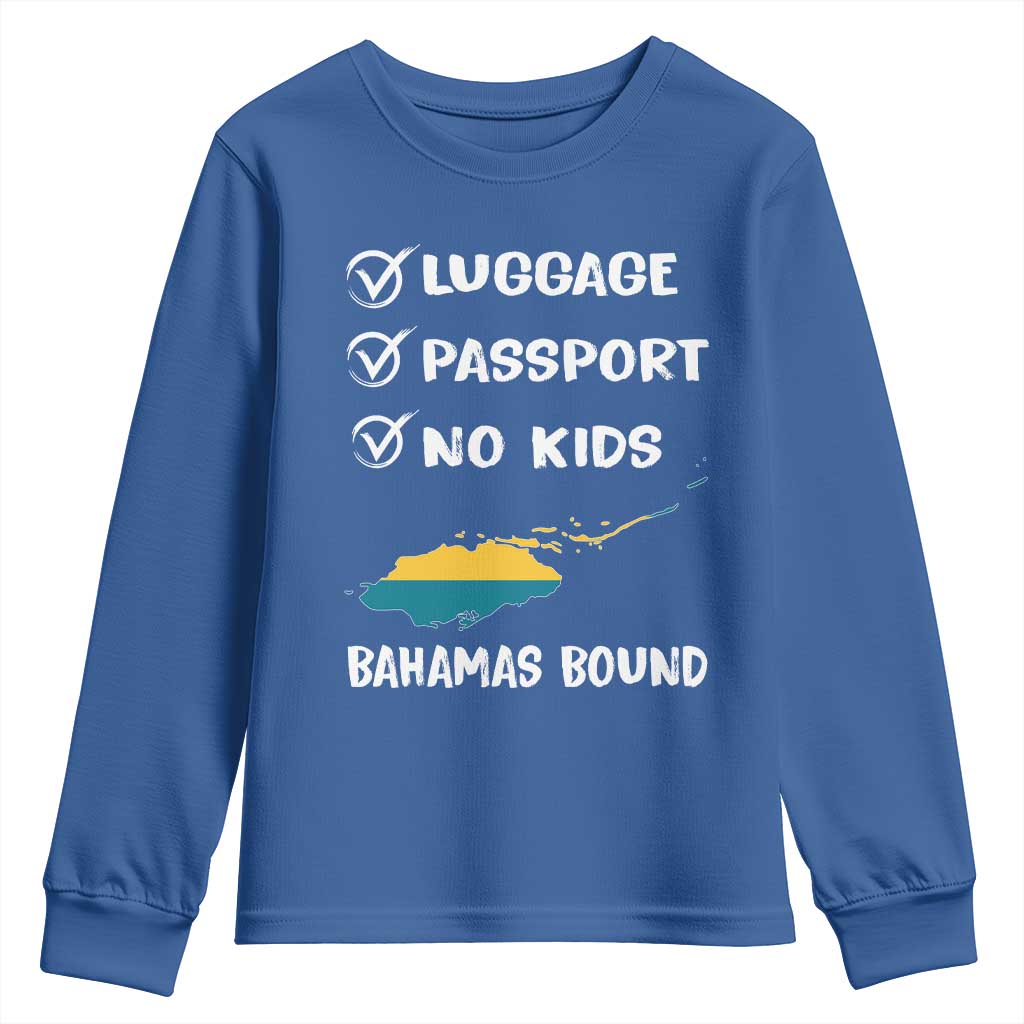 Bahamas Vacation Youth Sweatshirt Funny Tropical Island Summer Travel TS10 Royal Blue Print Your Wear