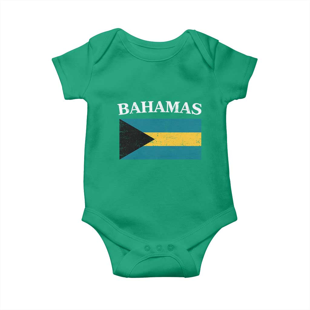 Bahamas Flag Baby Onesie Retro Vintage Bahamian Gifts TS10 Irish Green Print Your Wear