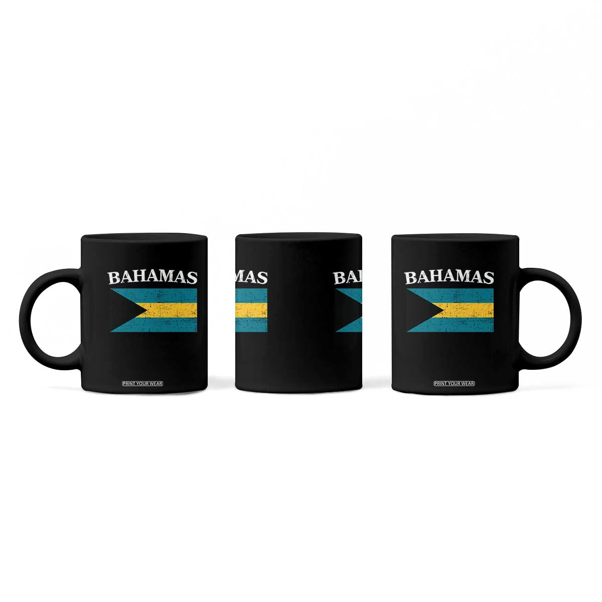Bahamas Flag Coffee Mug Retro Vintage Bahamian Gifts TS10 Print Your Wear