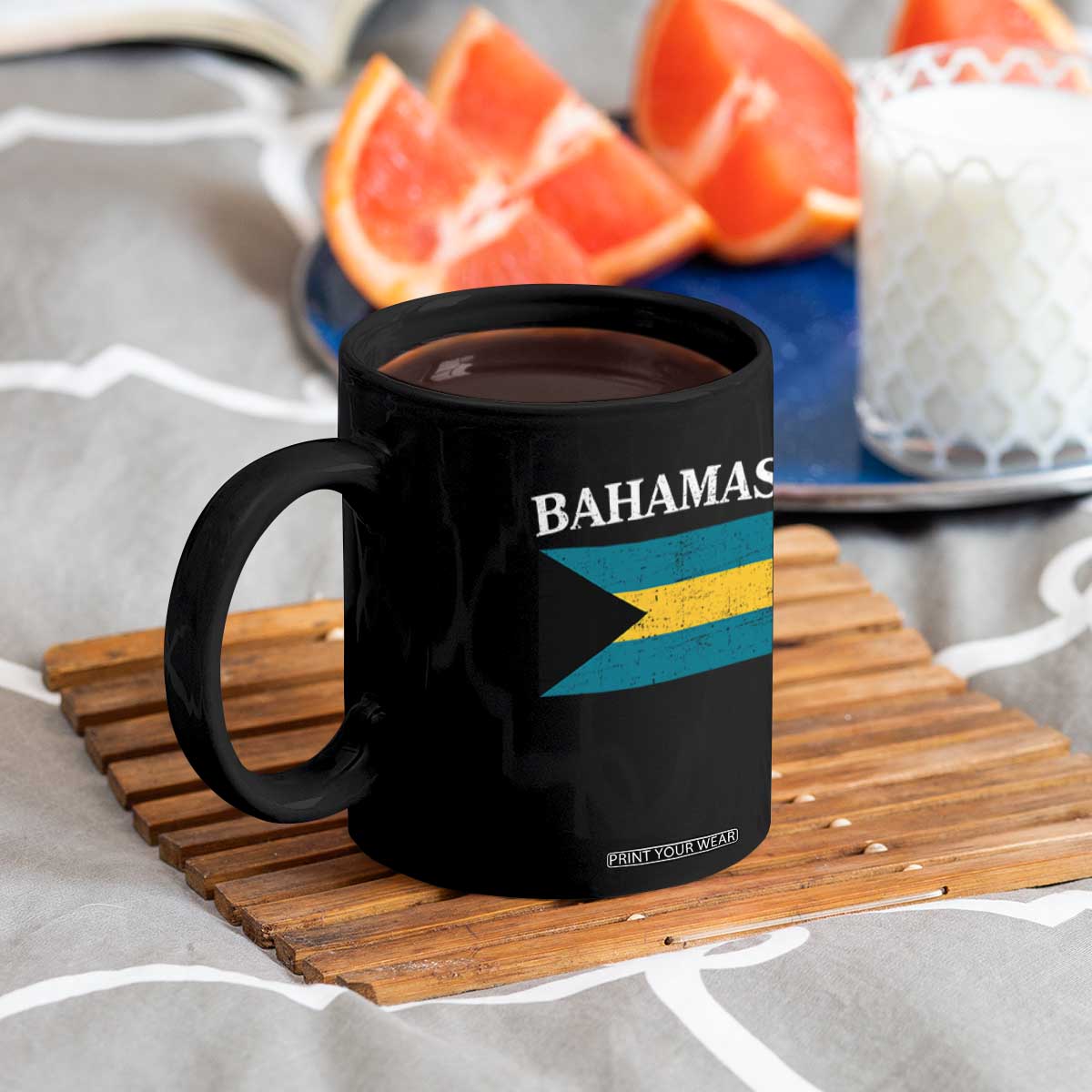 Bahamas Flag Coffee Mug Retro Vintage Bahamian Gifts TS10 Print Your Wear