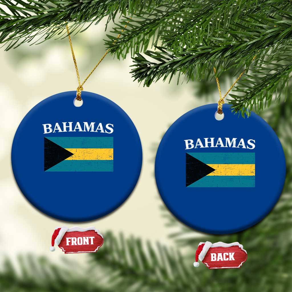 Bahamas Flag Ceramic Ornament Retro Vintage Bahamian Gifts TS10 1pc Blue Print Your Wear