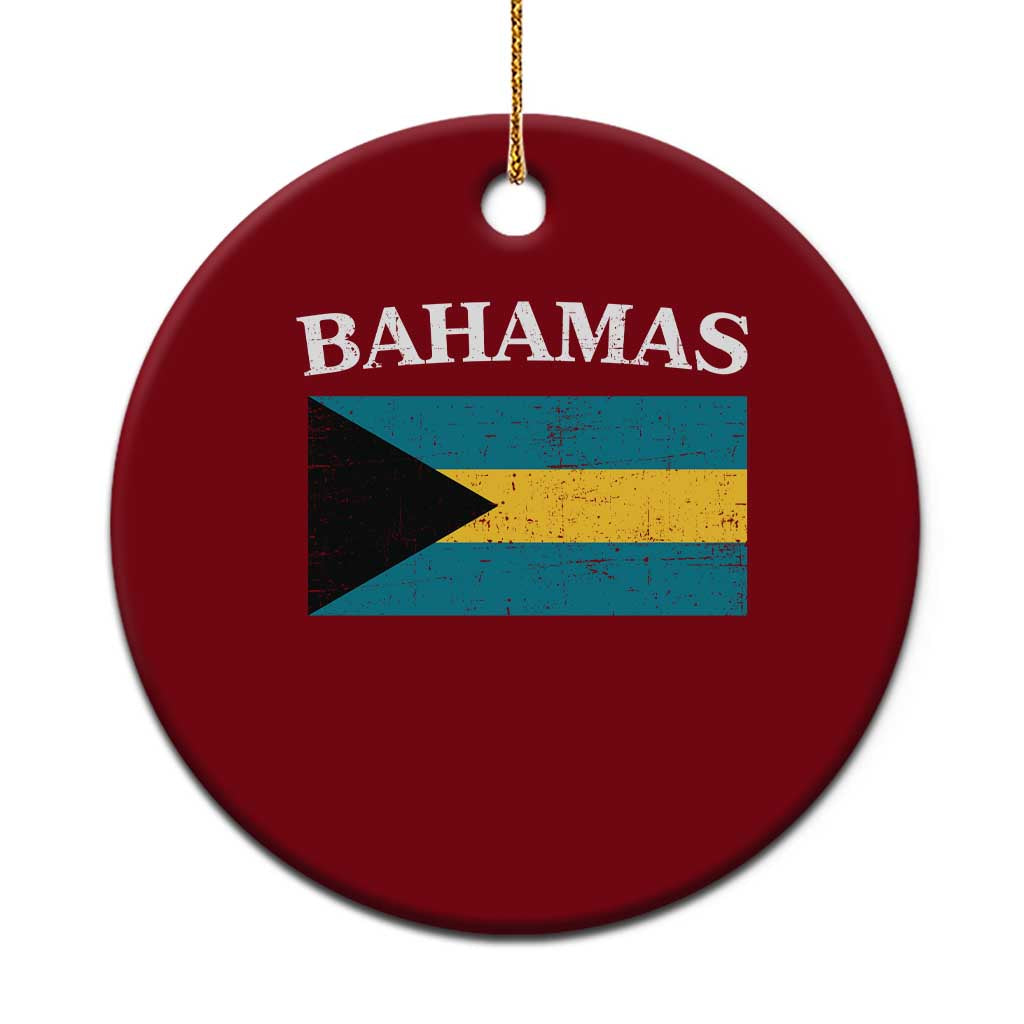 Bahamas Flag Ceramic Ornament Retro Vintage Bahamian Gifts TS10 1pc Red Print Your Wear