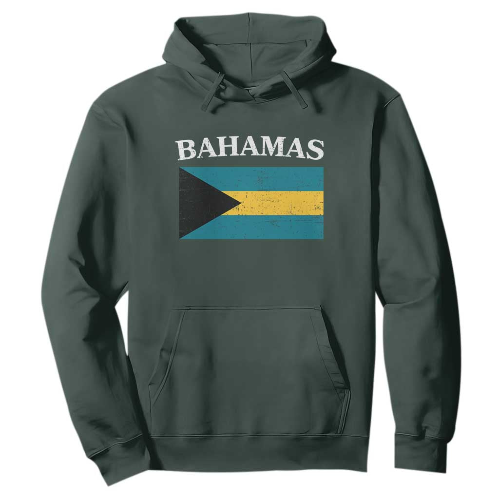 Bahamas Flag Hoodie Retro Vintage Bahamian Gifts TS10 Dark Forest Green Print Your Wear