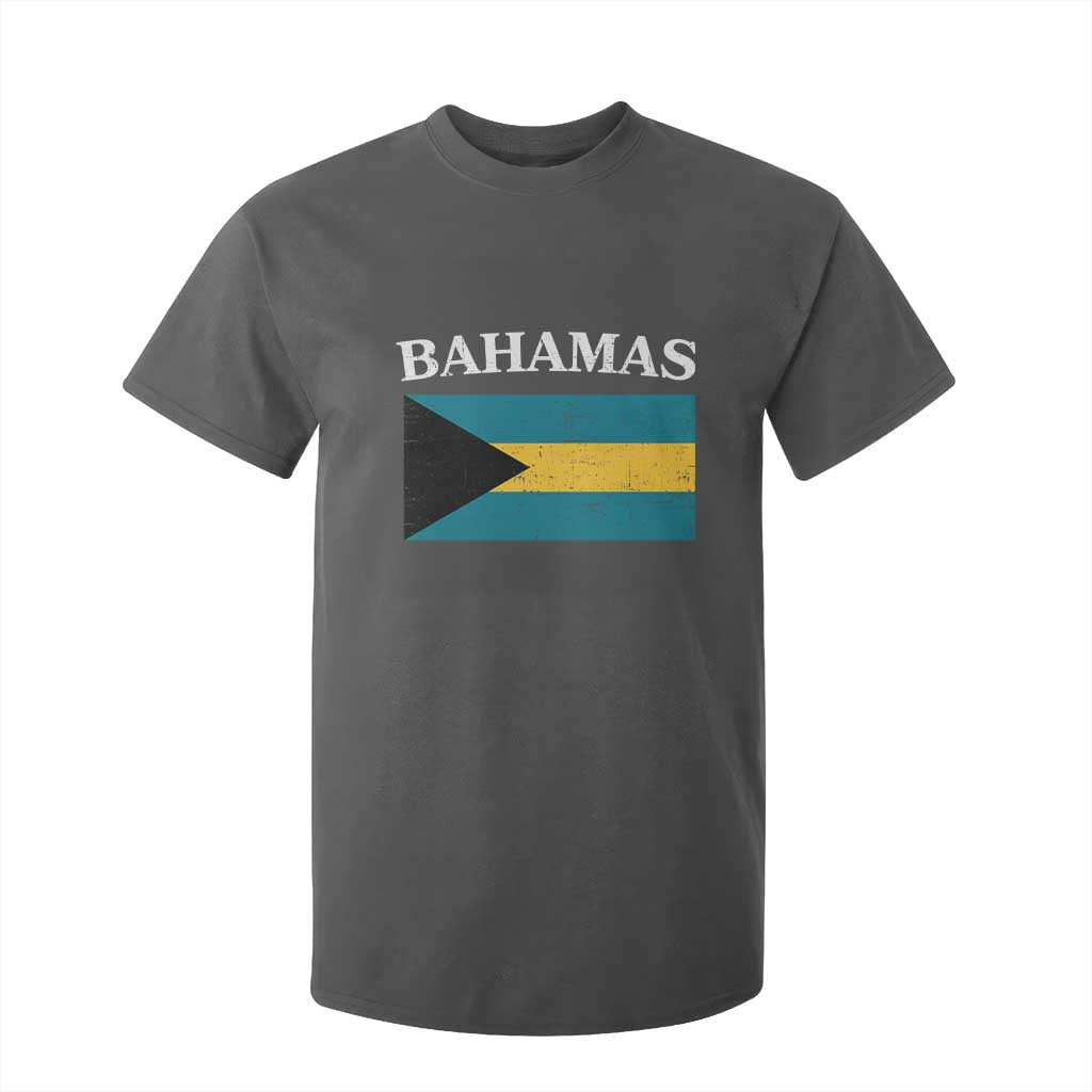 Bahamas Flag T Shirt For Kid Retro Vintage Bahamian Gifts TS10 Dark Heather Print Your Wear