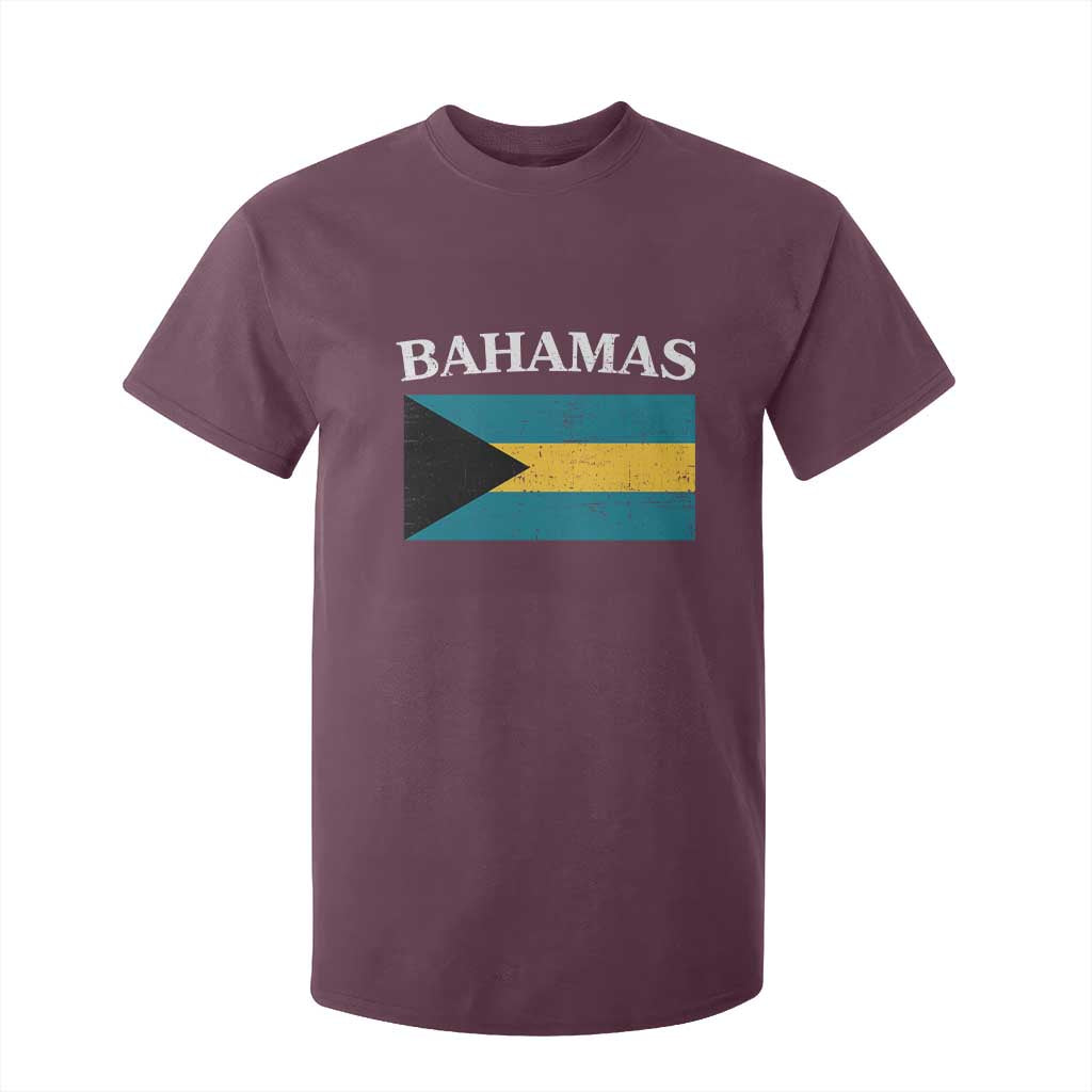 Bahamas Flag T Shirt For Kid Retro Vintage Bahamian Gifts TS10 Maroon Print Your Wear