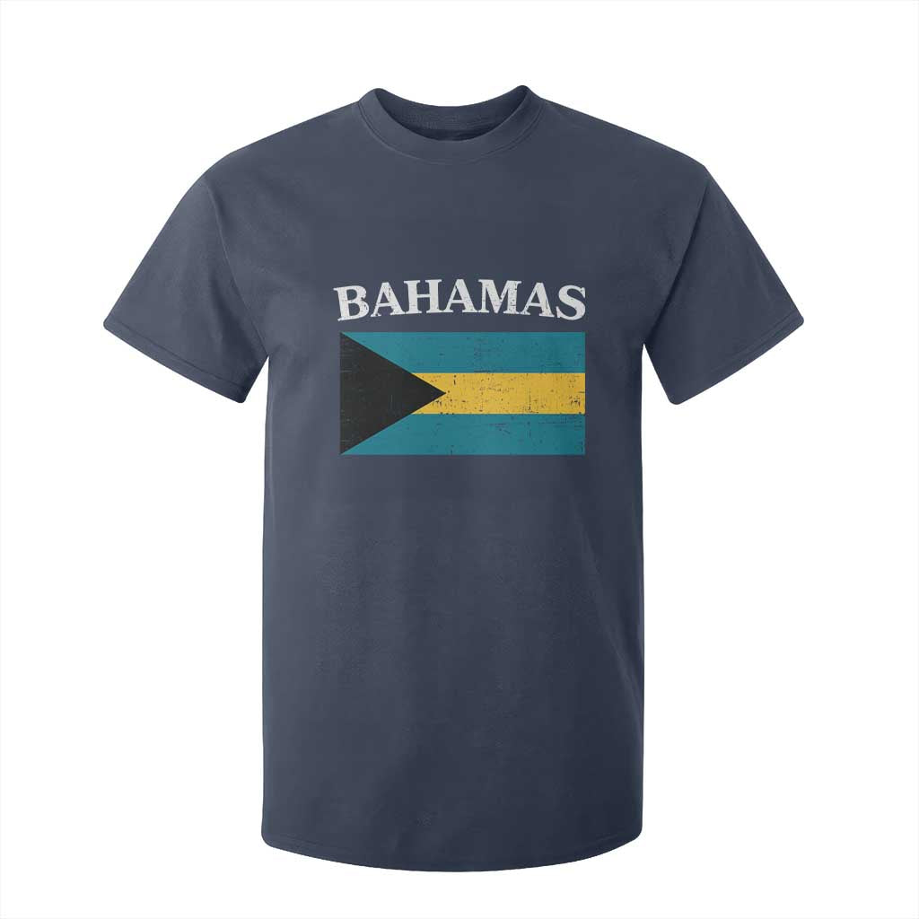Bahamas Flag T Shirt For Kid Retro Vintage Bahamian Gifts TS10 Navy Print Your Wear