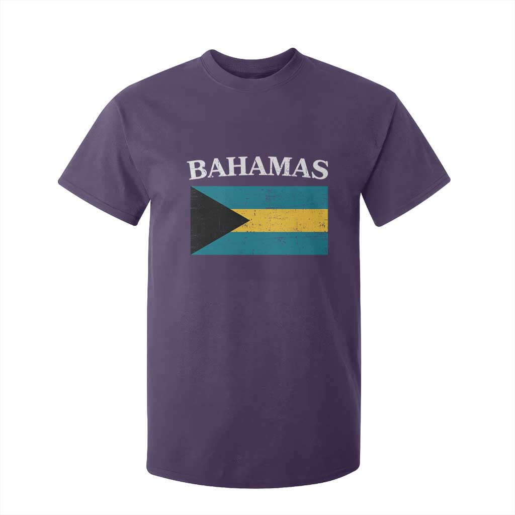 Bahamas Flag T Shirt For Kid Retro Vintage Bahamian Gifts TS10 Purple Print Your Wear