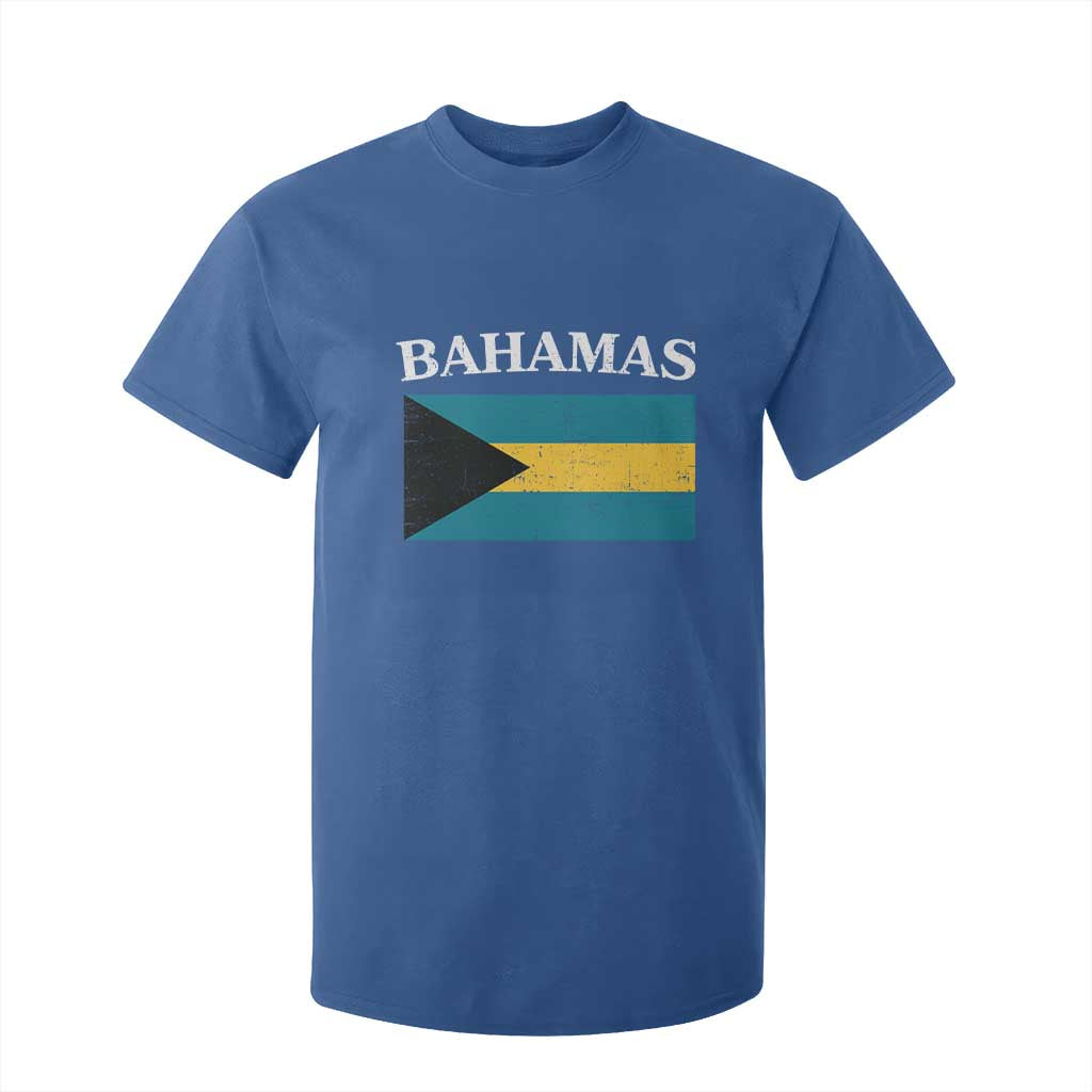Bahamas Flag T Shirt For Kid Retro Vintage Bahamian Gifts TS10 Royal Blue Print Your Wear