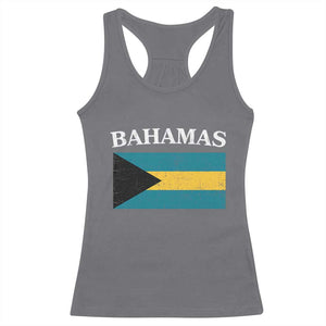 Bahamas Flag Racerback Tank Top Retro Vintage Bahamian Gifts TS10 Charcoal Print Your Wear