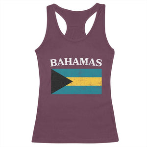 Bahamas Flag Racerback Tank Top Retro Vintage Bahamian Gifts TS10 Maroon Print Your Wear