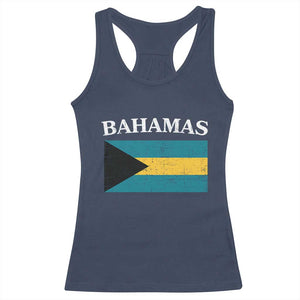 Bahamas Flag Racerback Tank Top Retro Vintage Bahamian Gifts TS10 Navy Print Your Wear