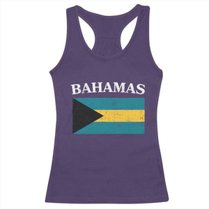 Bahamas Flag Racerback Tank Top Retro Vintage Bahamian Gifts TS10 Purple Print Your Wear