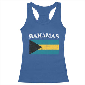 Bahamas Flag Racerback Tank Top Retro Vintage Bahamian Gifts TS10 Royal Blue Print Your Wear