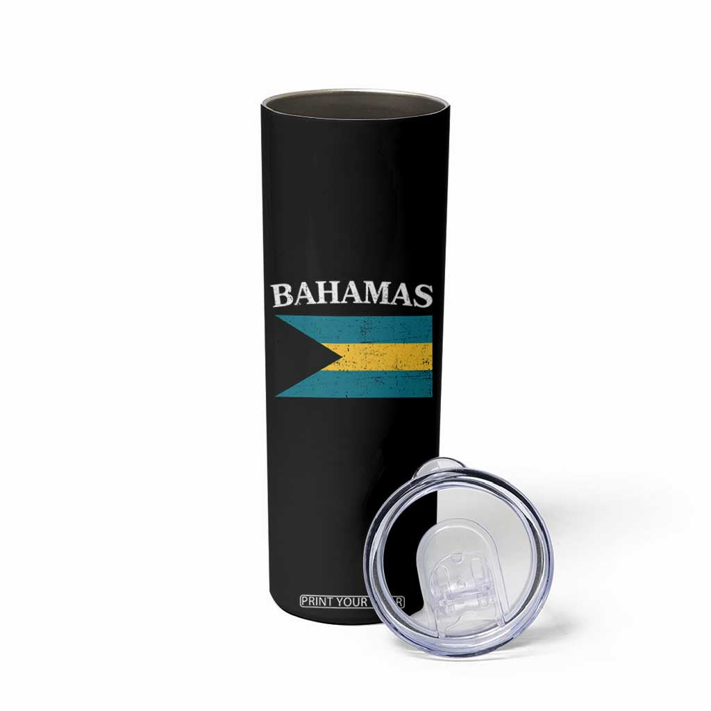 Bahamas Flag Skinny Tumbler Retro Vintage Bahamian Gifts TS10 Print Your Wear