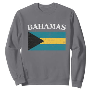 Bahamas Flag Sweatshirt Retro Vintage Bahamian Gifts TS10 Charcoal Print Your Wear