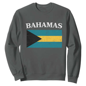 Bahamas Flag Sweatshirt Retro Vintage Bahamian Gifts TS10 Dark Heather Print Your Wear