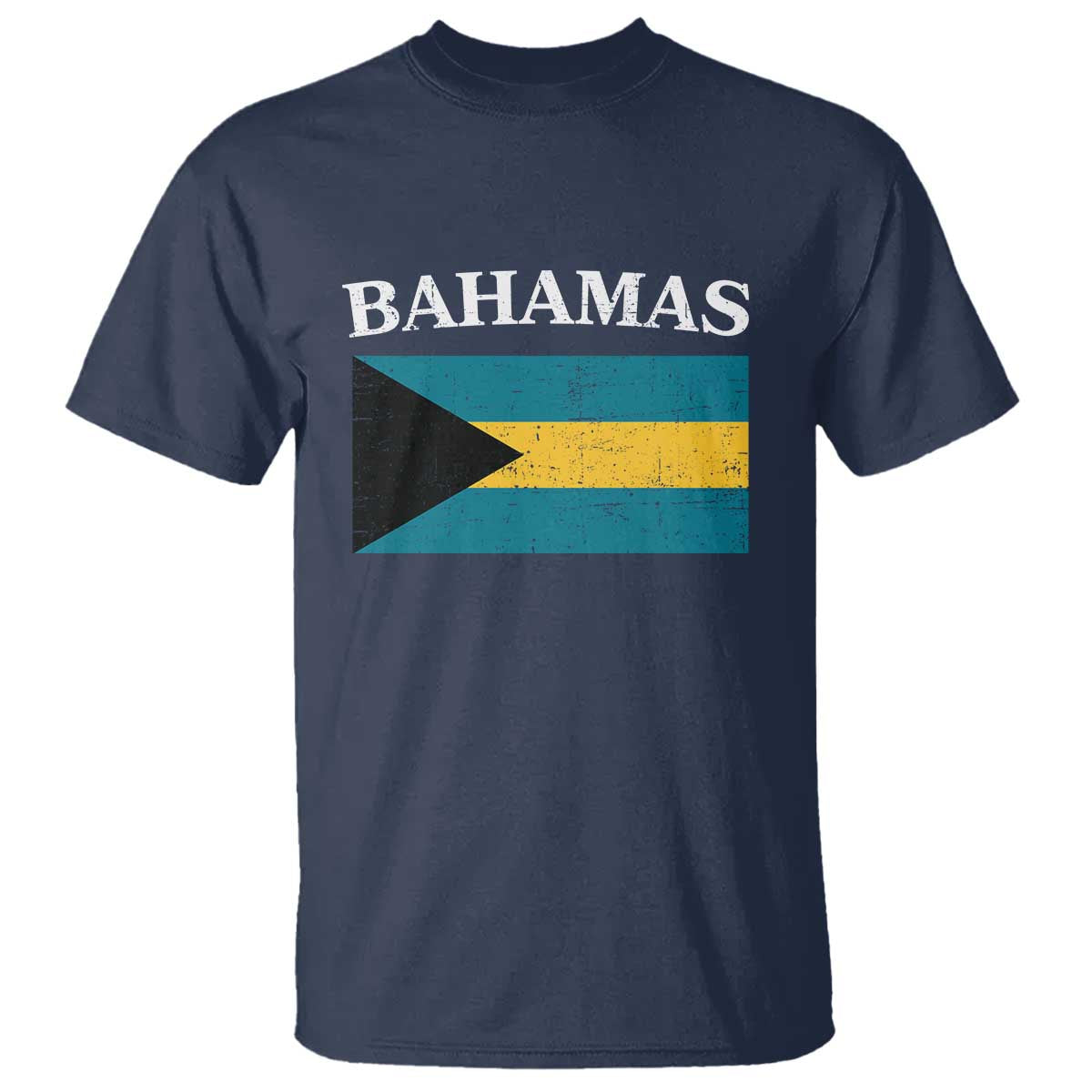 Bahamas Flag T Shirt Retro Vintage Bahamian Gifts TS10 Navy Print Your Wear