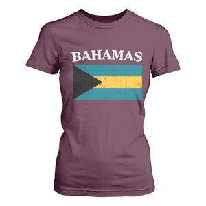 Bahamas Flag T Shirt For Women Retro Vintage Bahamian Gifts TS10 Maroon Print Your Wear