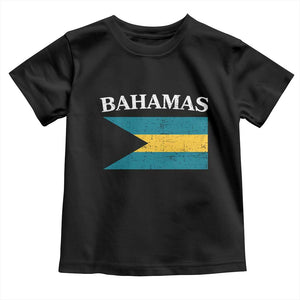 Bahamas Flag Toddler T Shirt Retro Vintage Bahamian Gifts TS10 Black Print Your Wear