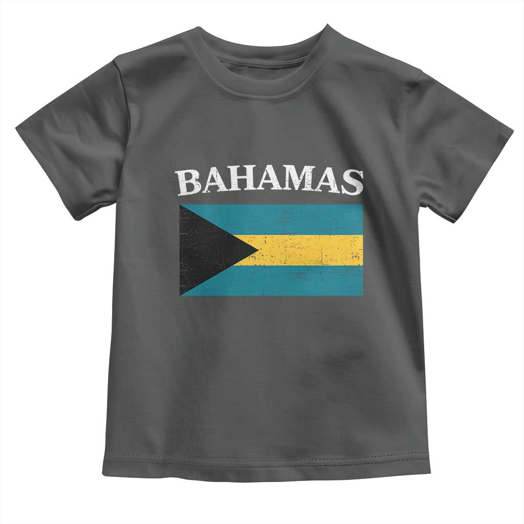 Bahamas Flag Toddler T Shirt Retro Vintage Bahamian Gifts TS10 Dark Heather Print Your Wear