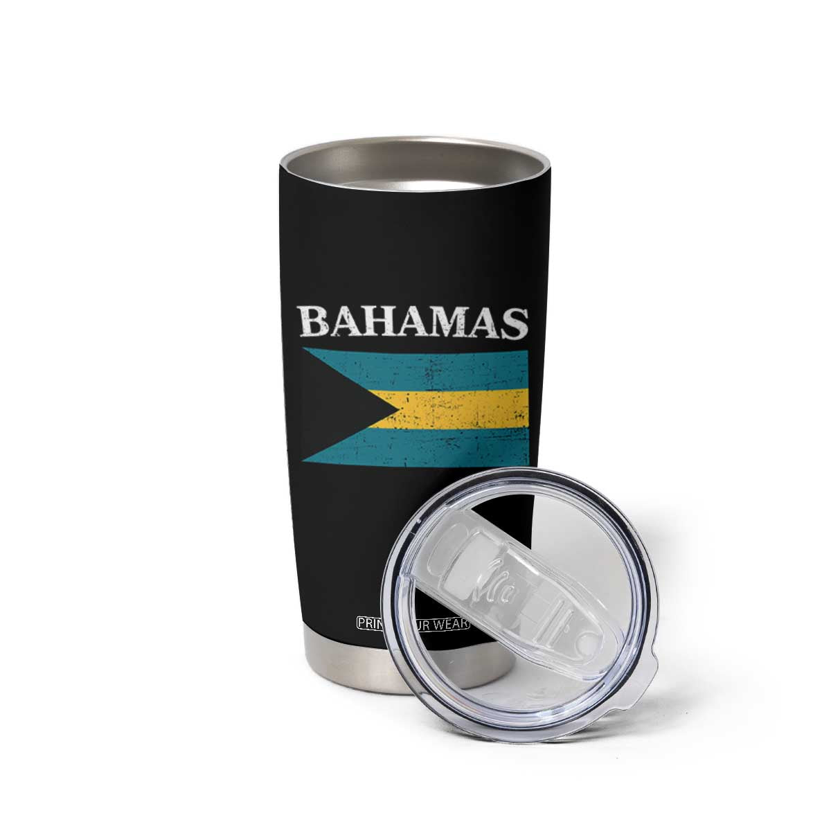Bahamas Flag Tumbler Cup Retro Vintage Bahamian Gifts TS10 Print Your Wear