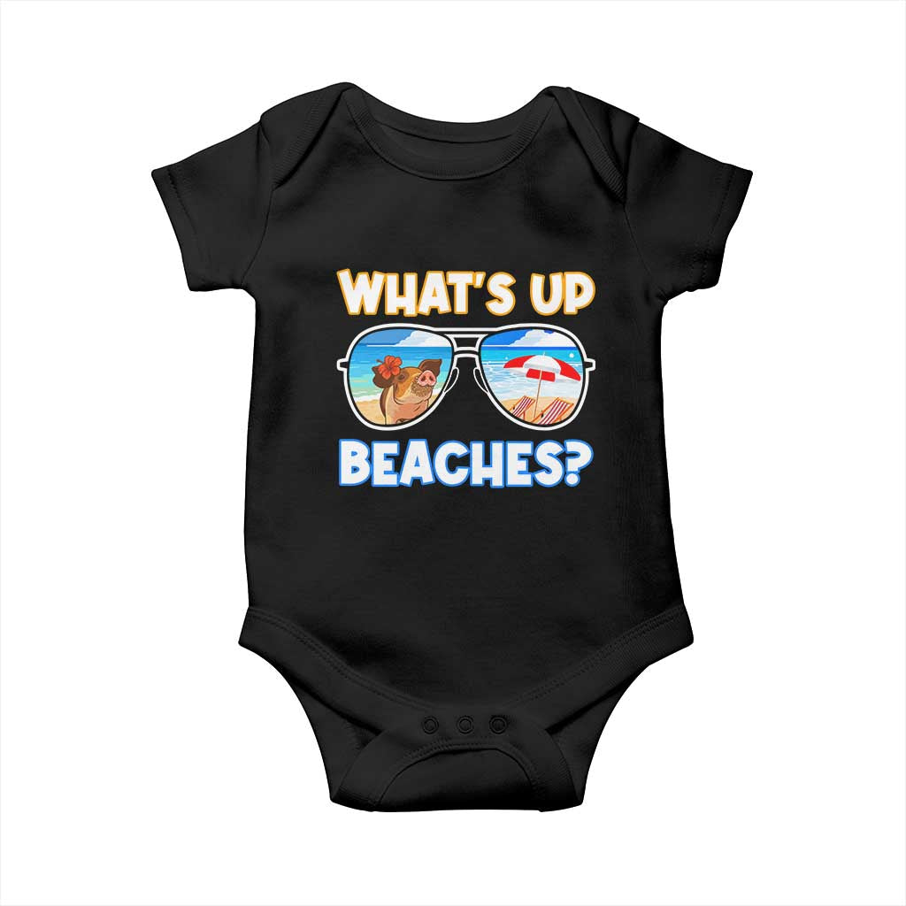 Bahamas Swimming Pigs Baby Onesie Pig Swim Caribbean Beach Summer Vacation TS10 Black Print Your Wear