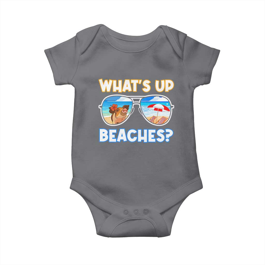 Bahamas Swimming Pigs Baby Onesie Pig Swim Caribbean Beach Summer Vacation TS10 Charcoal Print Your Wear