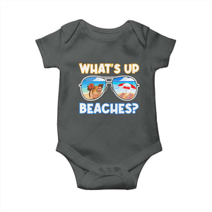 Bahamas Swimming Pigs Baby Onesie Pig Swim Caribbean Beach Summer Vacation TS10 Dark Heather Print Your Wear