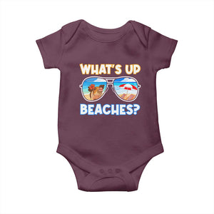 Bahamas Swimming Pigs Baby Onesie Pig Swim Caribbean Beach Summer Vacation TS10 Maroon Print Your Wear