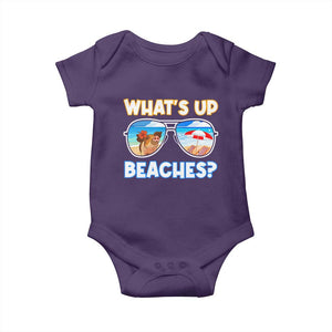 Bahamas Swimming Pigs Baby Onesie Pig Swim Caribbean Beach Summer Vacation TS10 Purple Print Your Wear