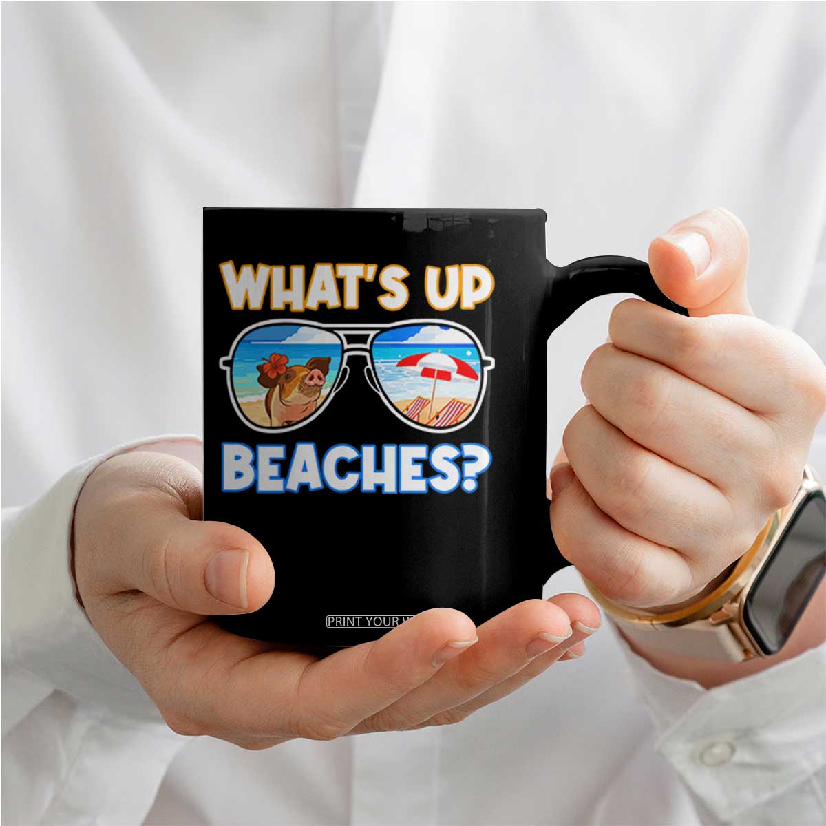 Bahamas Swimming Pigs Coffee Mug Pig Swim Caribbean Beach Summer Vacation TS10 Print Your Wear