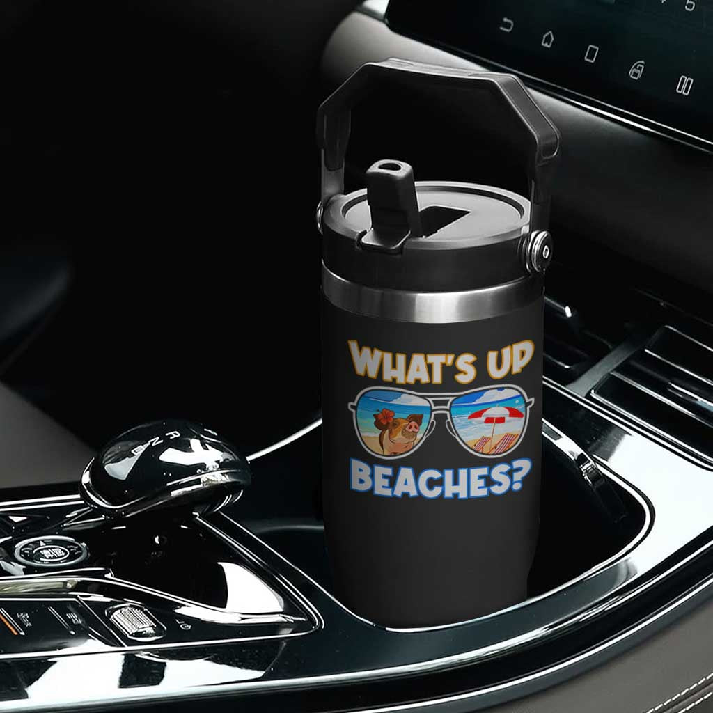 Bahamas Swimming Pigs Flip Straw Tumbler Pig Swim Caribbean Beach Summer Vacation TS10 Print Your Wear