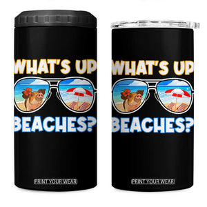 Bahamas Swimming Pigs 4 in 1 Can Cooler Tumbler Pig Swim Caribbean Beach Summer Vacation TS10 One Size: 16 oz Black Print Your Wear
