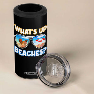 Bahamas Swimming Pigs 4 in 1 Can Cooler Tumbler Pig Swim Caribbean Beach Summer Vacation TS10 Print Your Wear