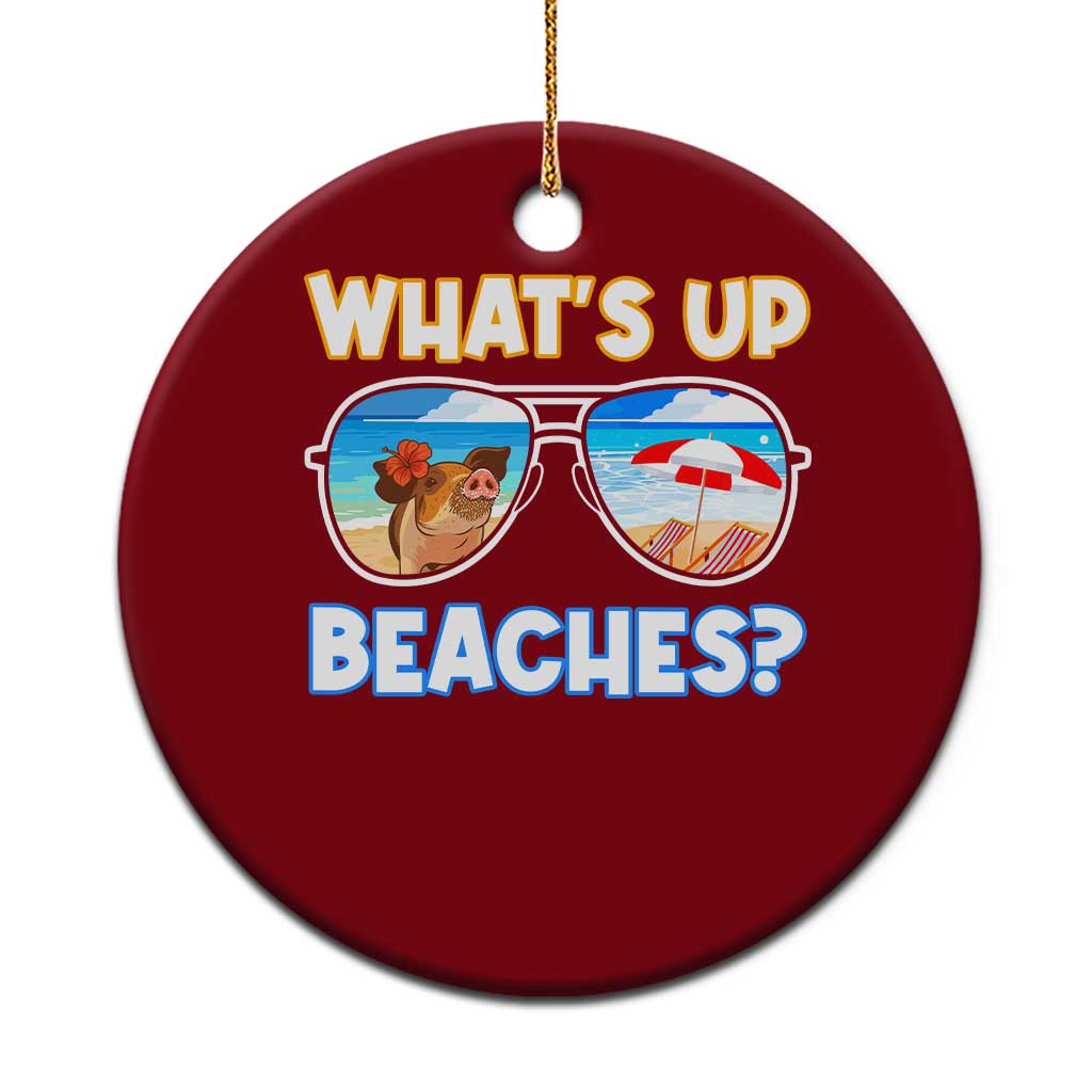 Bahamas Swimming Pigs Ceramic Ornament Pig Swim Caribbean Beach Summer Vacation TS10 1pc Red Print Your Wear