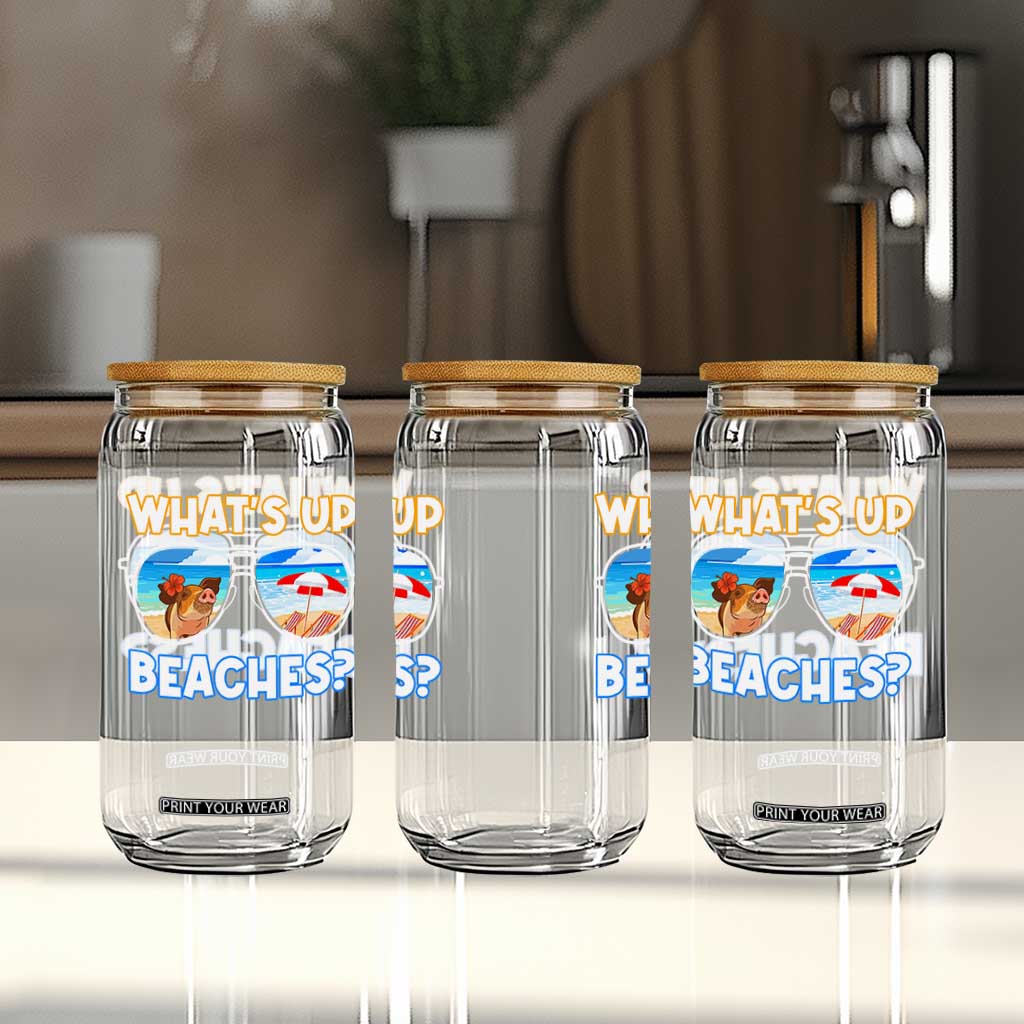 Bahamas Swimming Pigs Glass Can Pig Swim Caribbean Beach Summer Vacation TS10 Print Your Wear