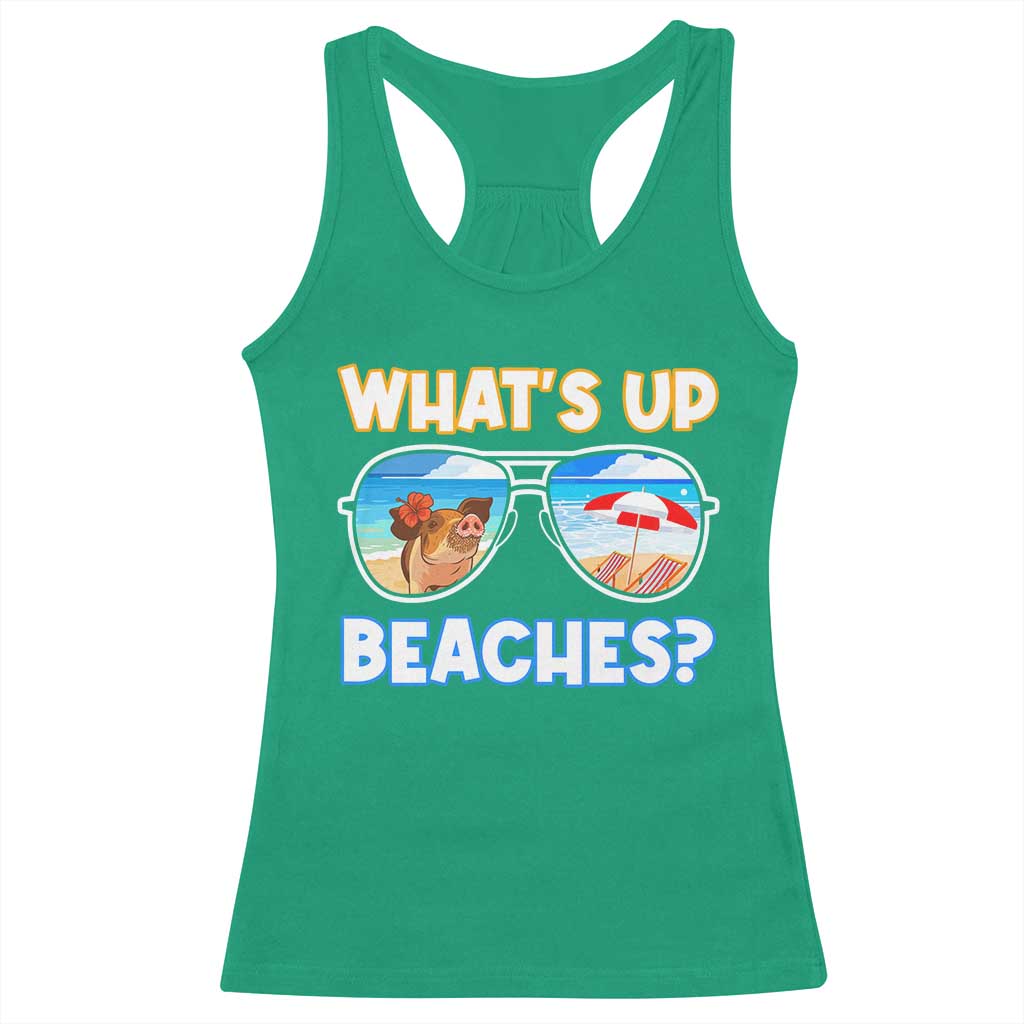 Bahamas Swimming Pigs Racerback Tank Top Pig Swim Caribbean Beach Summer Vacation TS10 Irish Green Print Your Wear