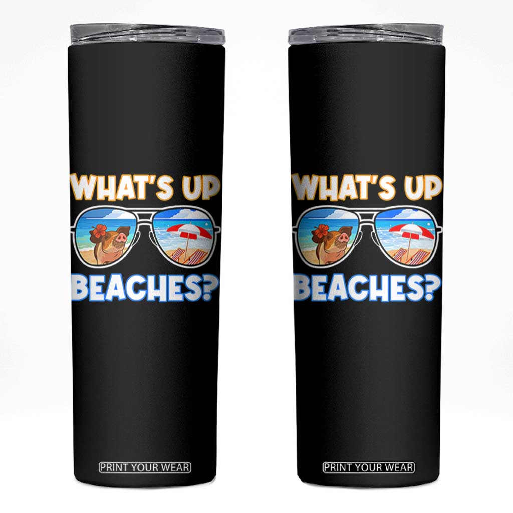 Bahamas Swimming Pigs Skinny Tumbler Pig Swim Caribbean Beach Summer Vacation TS10 Black Print Your Wear
