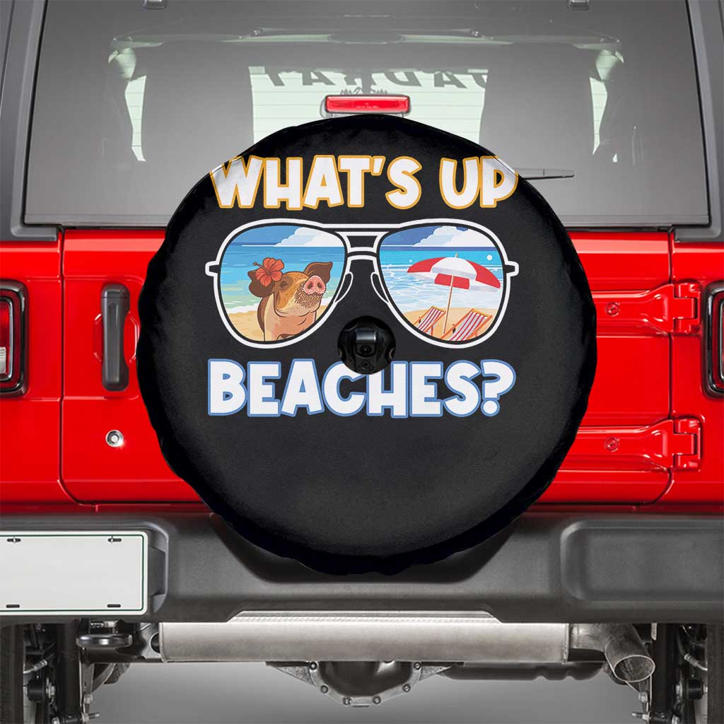 Bahamas Swimming Pigs Spare Tire Cover Pig Swim Caribbean Beach Summer Vacation TS10 Black Print Your Wear