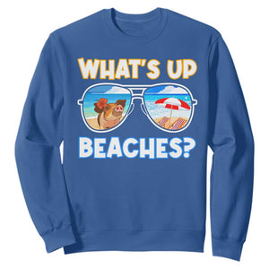 Bahamas Swimming Pigs Sweatshirt Pig Swim Caribbean Beach Summer Vacation TS10 Royal Blue Print Your Wear
