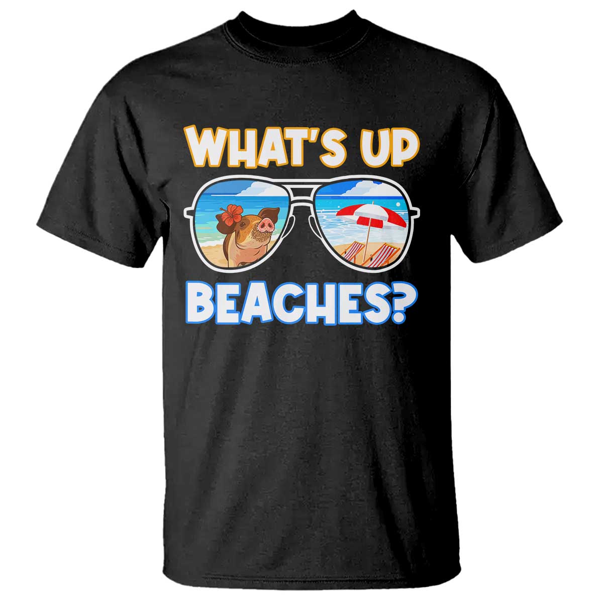 Bahamas Swimming Pigs T Shirt Pig Swim Caribbean Beach Summer Vacation TS10 Black Print Your Wear