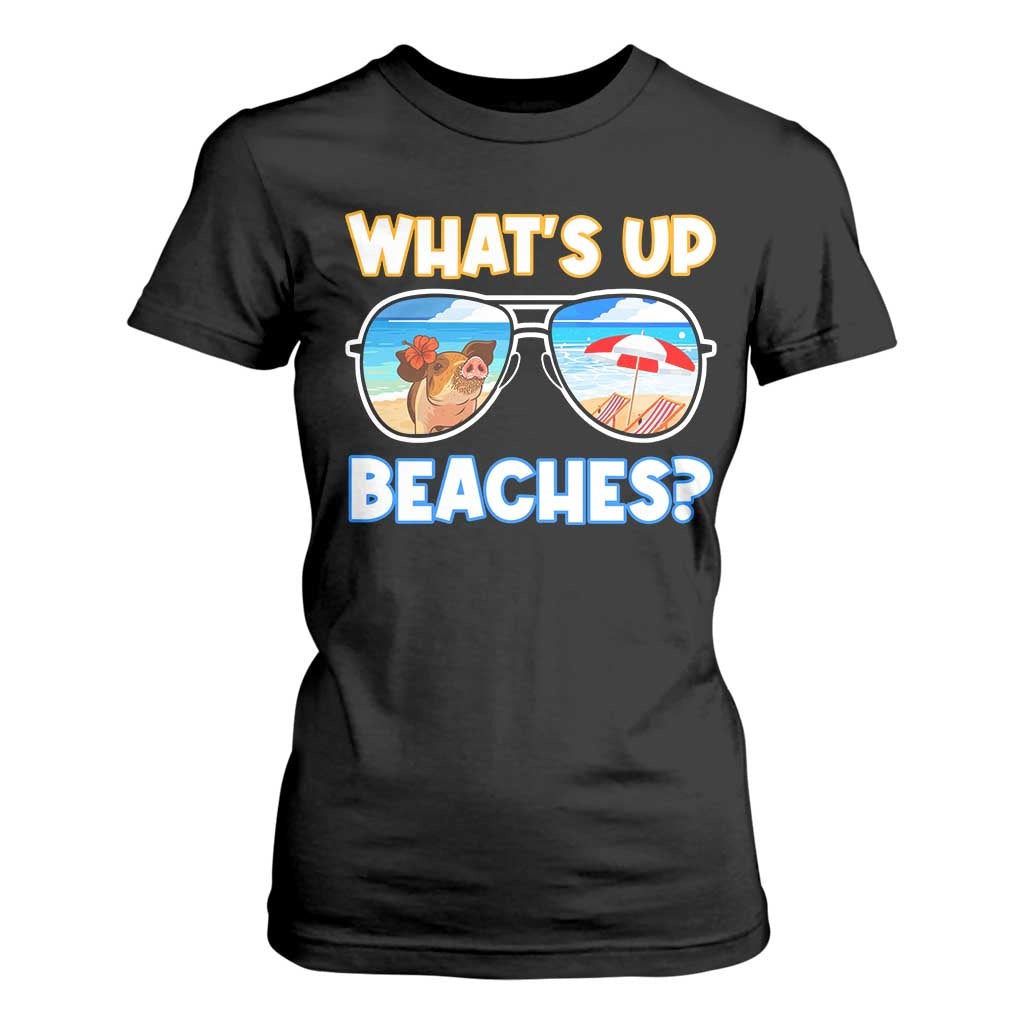 Bahamas Swimming Pigs T Shirt For Women Pig Swim Caribbean Beach Summer Vacation TS10 Black Print Your Wear