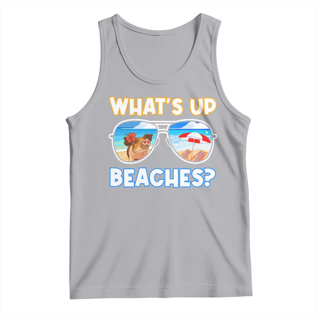Bahamas Swimming Pigs Tank Top Pig Swim Caribbean Beach Summer Vacation TS10 Athletic Heather Print Your Wear