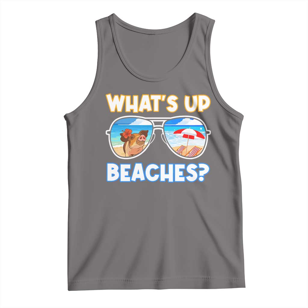 Bahamas Swimming Pigs Tank Top Pig Swim Caribbean Beach Summer Vacation TS10 Deep Heather Print Your Wear