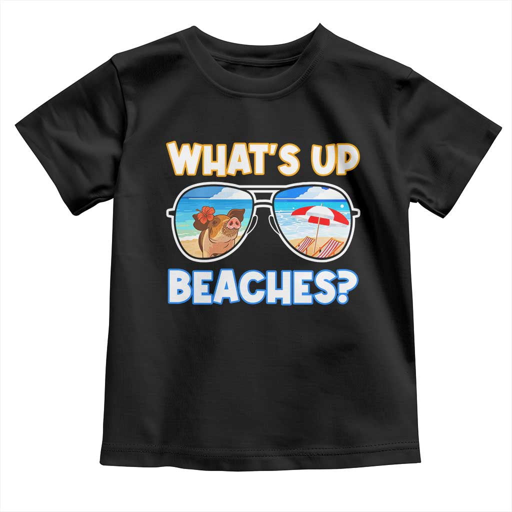 Bahamas Swimming Pigs Toddler T Shirt Pig Swim Caribbean Beach Summer Vacation TS10 Black Print Your Wear