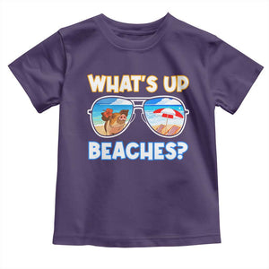 Bahamas Swimming Pigs Toddler T Shirt Pig Swim Caribbean Beach Summer Vacation TS10 Purple Print Your Wear