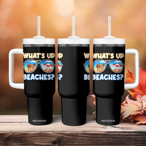 Bahamas Swimming Pigs Tumbler With Handle Pig Swim Caribbean Beach Summer Vacation TS10 Print Your Wear
